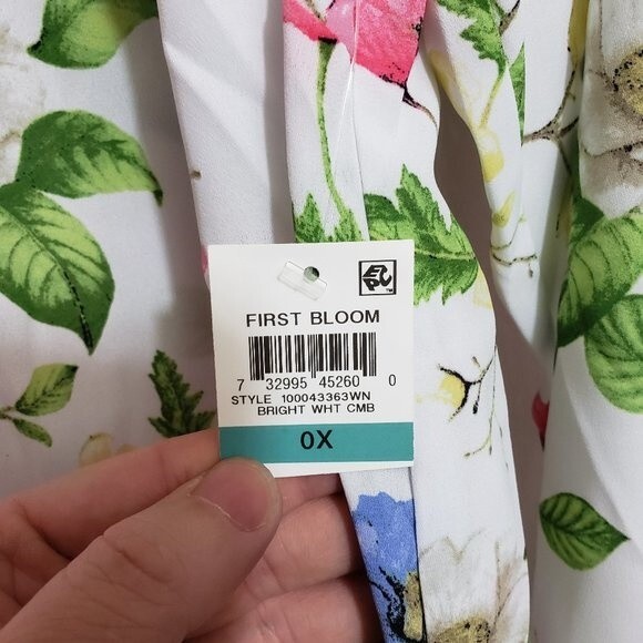 Charter Club Womens Plus Split Neck Bishop Sleeves Blouse (AH) - Picture 5 of 8